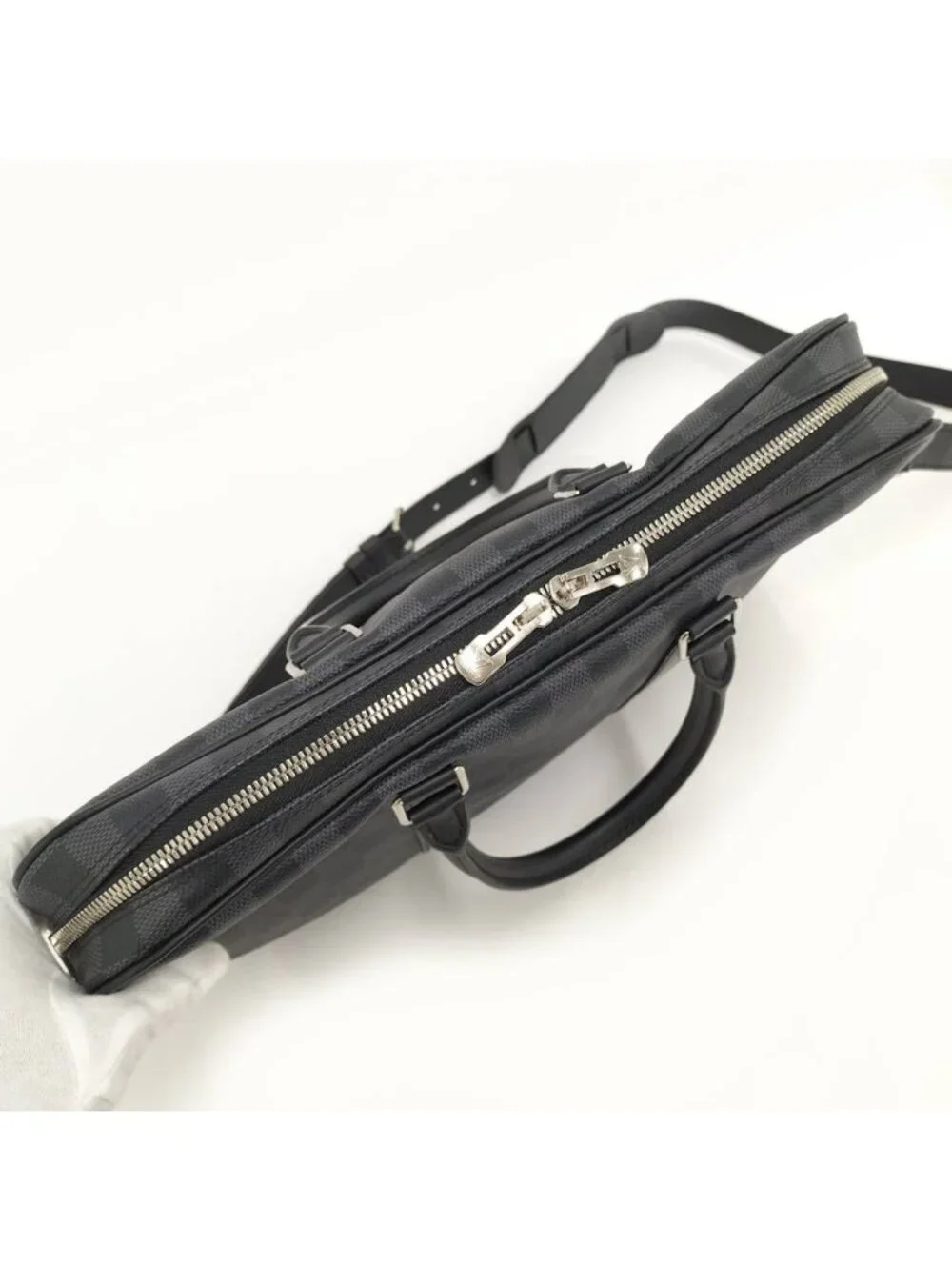 Louis Vuitton Porte Documents Voyage PM Business Bag Damier Graphite